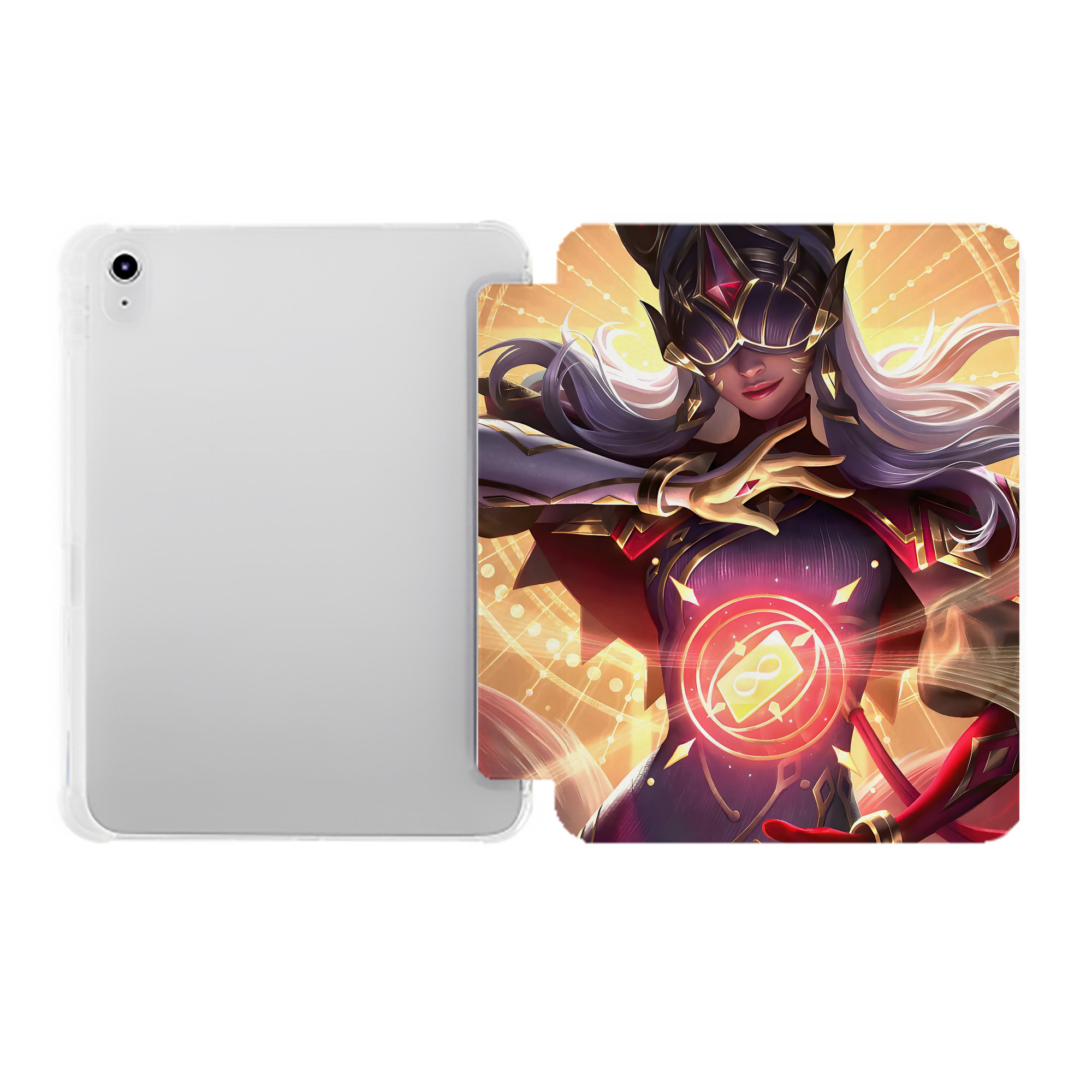 （画像用） リーグ・オブ・レジェンド League of Legends LOL IPad ケース ペン収納付き 三つ折りスタンド PUレザー×シリコン 対応機種9.5/10.5/10.9インチ
